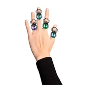 Dodatki do strojów karnawałowych - Arpex, Halloweenowe pierścionki - pająki (4 szt.) - miniaturka - grafika 1