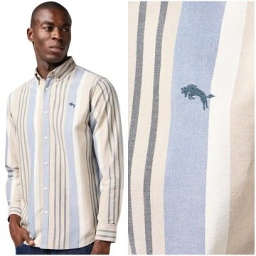 Wrangler Bronco Shirt Stripe klasyczna koszula bawełniana męska w paski L