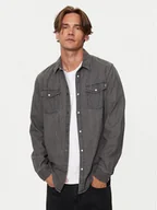 Koszule męskie - Pepe Jeans Koszula jeansowa PM308586 Szary Regular Fit - miniaturka - grafika 1