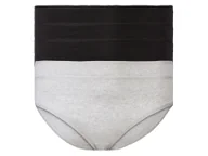 Majtki damskie - esmara® Figi damskie z bawełną, 5 par (Czarny/ szary, XL (48/50)) - miniaturka - grafika 1