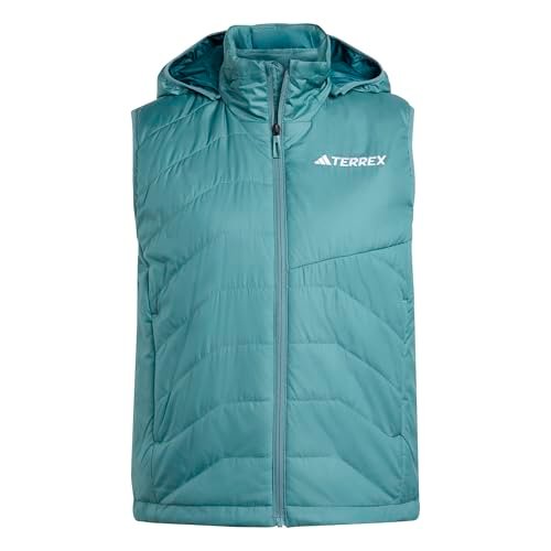 adidas Kobiety Terrex Multi CLIMAWARM Insulated Hooded Vest, preloved teal, S