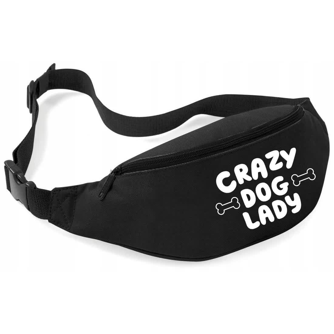 Nerka Saszetka CRAZY DOG LADY Czarny Wzory