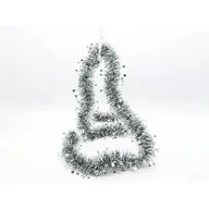 Ozdoby bożonarodzeniowe - Łańcuch choinkowy z gwiazdkami 9 x 200 cm zielono-srebrny - miniaturka - grafika 1