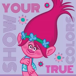 Ręcznik magiczny 30x30 Trolle fioletowy Show Your Colors True 8705 Faro - Okrycia kąpielowe dla dzieci - miniaturka - grafika 1