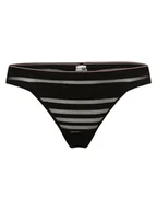 Majtki damskie - Tommy Hilfiger Stringi Kobiety czarny jednolity, S/M - miniaturka - grafika 1