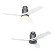 Wentylatory sufitowe - Energooszczędny wentylator sufitowy Aerodynamix Eco 112 cm bazaltowy szary / biały - miniaturka - grafika 1