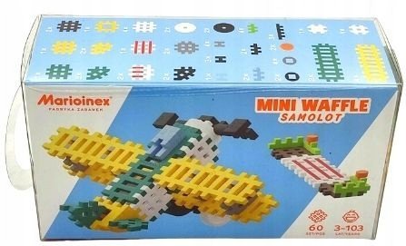 Marioinex Mini waffle Wafle Klocki konstrukcyjne SAMOLOT 60 elementów