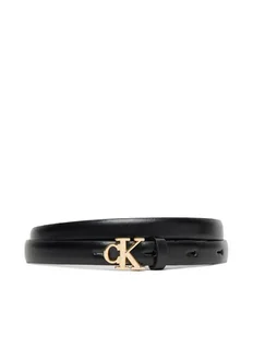 Calvin Klein Pasek Damski Ck Buckle 15Mm Fixed Belt LV04F7055G Czarny - Paski - miniaturka - grafika 1