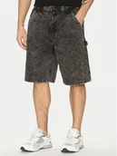 Spodenki męskie - Vans Szorty jeansowe Drill Chore VN0A7S4S Czarny Loose Fit - miniaturka - grafika 1