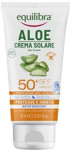 Equilibra Krem Do Opalania Aloe Vera SPF 50+ UVA UVB 75ml (8000137017805) - Balsamy i kremy do opalania - miniaturka - grafika 1