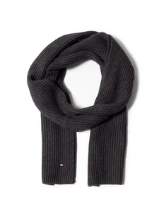 Tommy Hilfiger Szalik Pima Cotton Scarf AM0AM06546 Szary - Apaszki i szaliki męskie - miniaturka - grafika 1