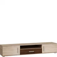 Szafki RTV - Szafka RTV SLR-04 Solar MebloCross Sonoma Jasna / Biały Połysk - miniaturka - grafika 1