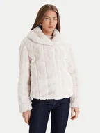 Płaszcze damskie - Guess Futro W0BL0N WDCH0 Écru Regular Fit - miniaturka - grafika 1