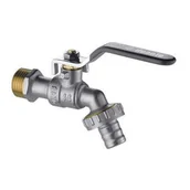 Zawory i kraniki - Zawór kulowy ogrodowy 1 x 2 z adapterami - miniaturka - grafika 1