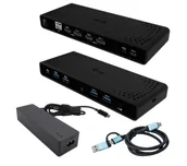 Huby USB - i-Tec CADUA4KDOCKPDB100 Dual 4K Display Docking Station + Power Delivery 85W + Universal USB-C Charger 100W Czarny - miniaturka - grafika 1