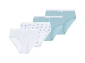 Majtki dla dzieci - lupilu® Figi dziewczęce z bawełną organiczną, 4 pary (Biały-niebieski, 110/116) - miniaturka - grafika 1