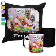 Gadżety dla niej i dla niego - ZESTAW KUBEK MAGICZNY ZMIENIAJĄCY KOLOR +POSZEWKA TALKIN TOM PREZENT +IMIĘ - miniaturka - grafika 1