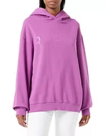 Bluzy damskie - Replay Damska bluza z kapturem W3704, 855, fioletowa, XS - miniaturka - grafika 1