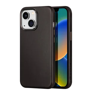 Dux Ducis Naples etui do iPhone 14 Plus skórzany pokrowiec (kompatybilny z MagSafe) ciemnobrązowy - Etui i futerały do telefonów - miniaturka - grafika 1
