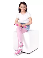 Rajstopy - Rajstopy dziecięce mikrofibra gładkie jasnoróżowe 40 DEN 140-146 - miniaturka - grafika 1