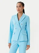 Marynarki i żakiety damskie - Morgan Marynarka 251-VPKY.F Turkusowy Slim Fit - miniaturka - grafika 1