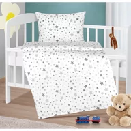 Kołdry i poduszki dla dzieci - Bellatex Dziecięcy zestaw poduszki i kołdry Gwiazdy szary, 75 x 100 cm, 42 x 32 cm - miniaturka - grafika 1