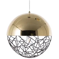 Fotele i krzesła biurowe - Beliani Lampa wisząca złota PADMA - miniaturka - grafika 1