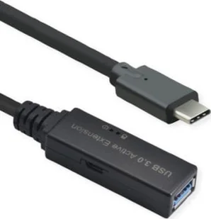 Kabel USB Roline USB-C - USB-A 15 m Czarny - Kable USB - miniaturka - grafika 1