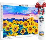 Zabawki kreatywne - ARTDOT Zestaw Malowanie Diamentami 5D - Pole Słoneczników Dekoracja - miniaturka - grafika 1