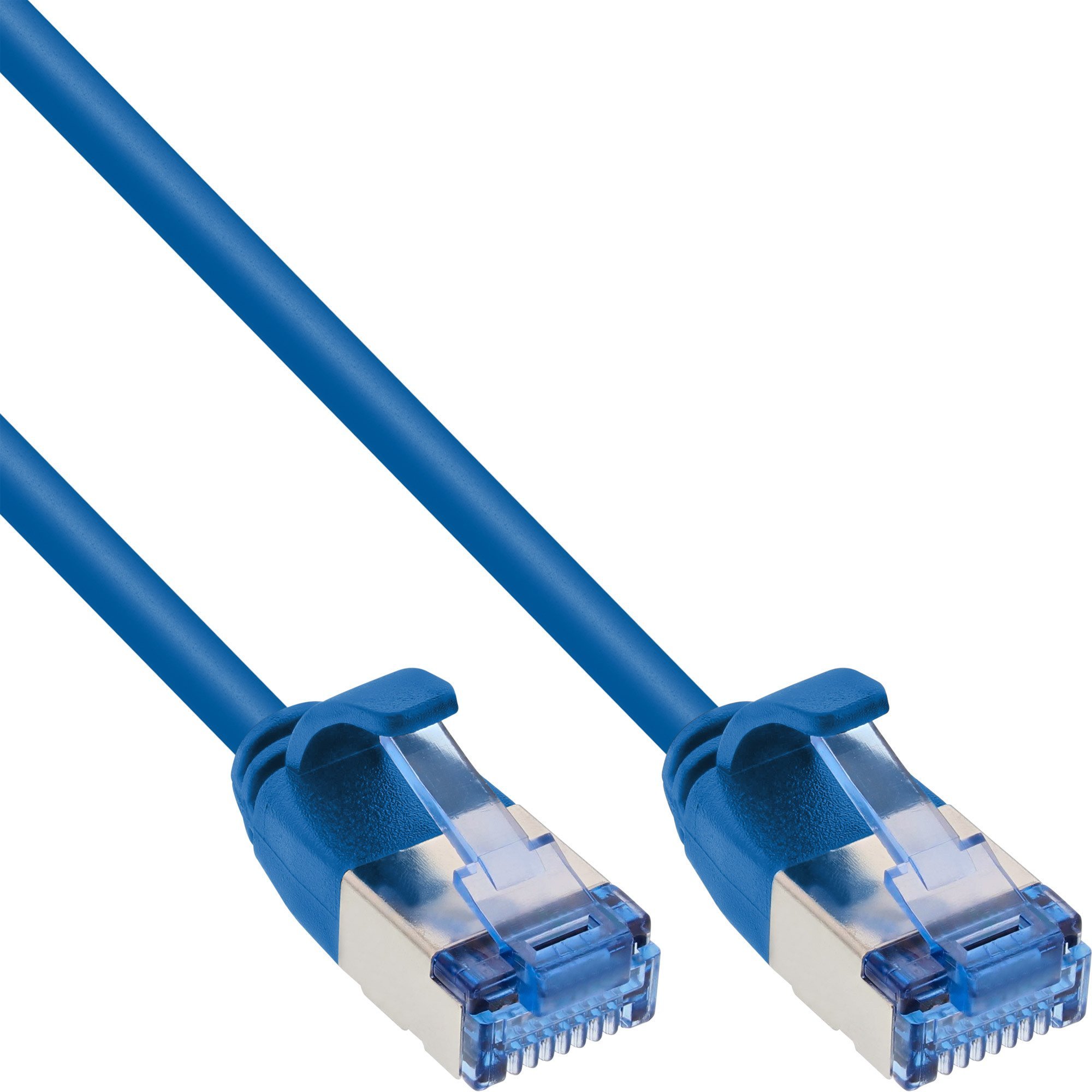 InLine ® Kabel krosowy slim, U/FTP PiMf, Cat.6A, niebieski, 7,5 m