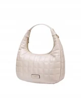 Torebki damskie - Torebka Damska Shopper Crossbody Mała Pikowana PUCCINI Beżowa BK1231163M-6B - miniaturka - grafika 1