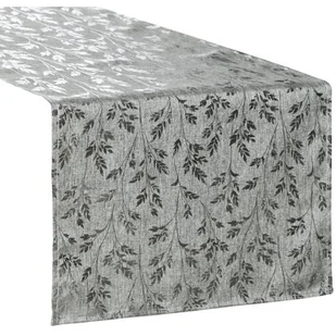 Bieżnik EUROFIRANY Simona 40 x 140 cm Srebrny - Obrusy i serwetki - miniaturka - grafika 1