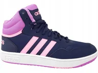 Buty sportowe damskie - Adidas Hoops MID GW6902 Buty Wysokie Granatowe New - miniaturka - grafika 1