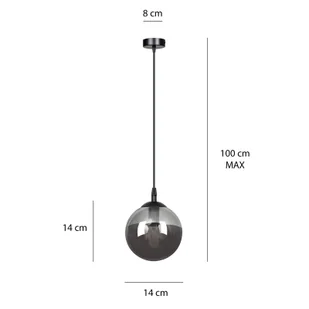 Emibig COSMO 1 BL GRAFIT 712/1 lampa wisząca 1x40W/E14 IP20 712/1 - Lampy sufitowe - miniaturka - grafika 5