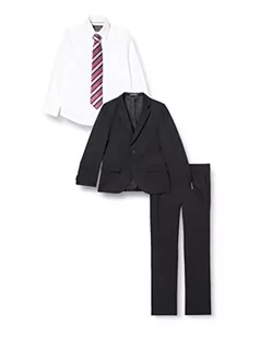 G.O.L. 4-częściowy komplet odzieży dla chłopców, składający się z marynarki, spodni, koszuli, krawata, czarny (Black 2), 170 - Krawaty i muchy męskie - miniaturka - grafika 1