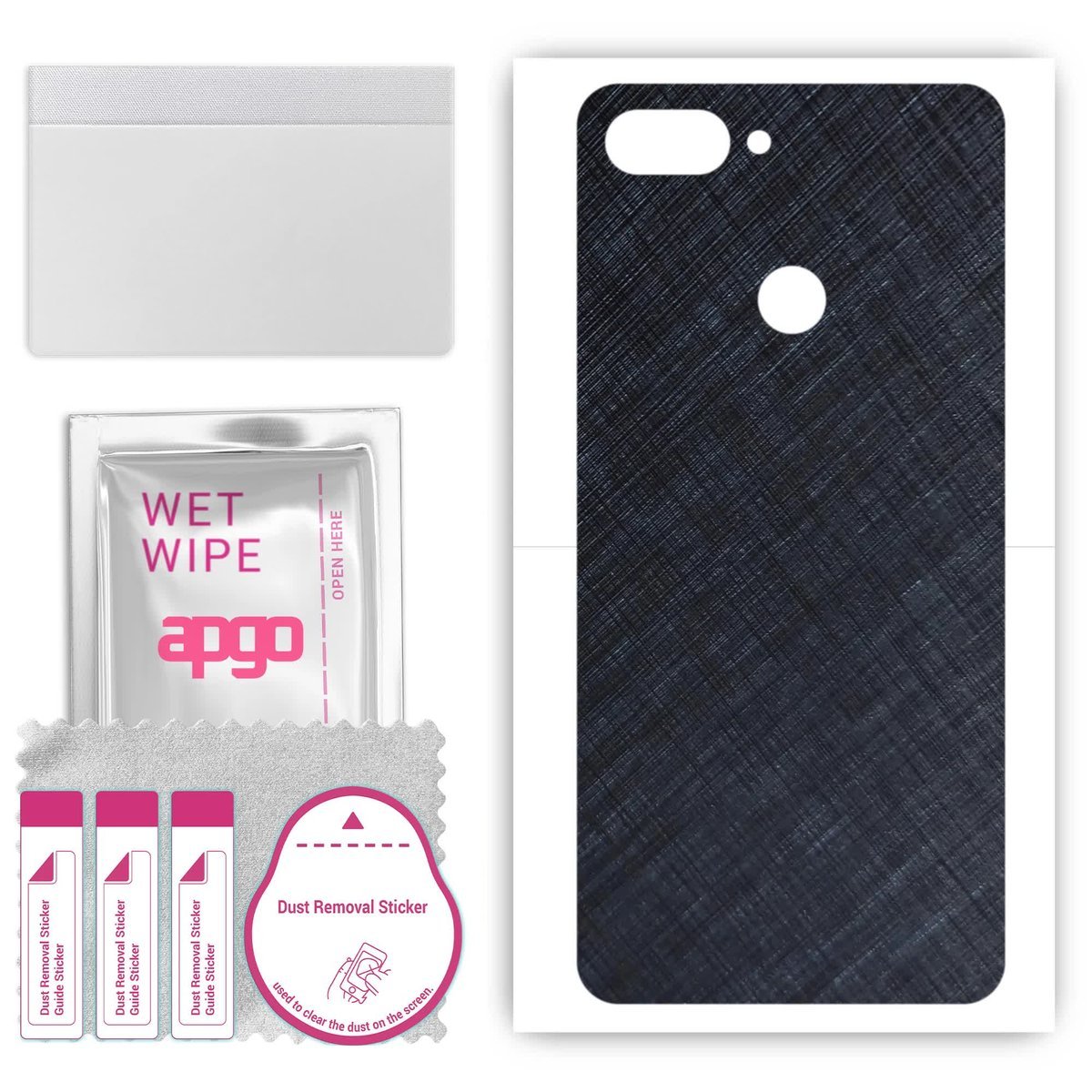 Folia naklejka skórka strukturalna na TYŁ do Asus Zenfone Max Plus (M1) ZB570TL - Tytan Niebieski - apgo SKINS