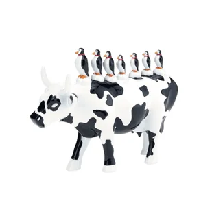 CowParade, figurka-krówka TRANSPORTE COLETIVO, średnia/poliresing - Figurki dekoracyjne - miniaturka - grafika 1