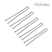 Pozostałe akcesoria fryzjerskie - Kokówki fryzjerskie do włosów E-65 300 szt. 6 cm czarne - miniaturka - grafika 1