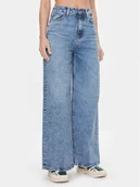 Spodnie damskie - Tommy Hilfiger Jeansy WW0WW39634 Niebieski Wide Leg - miniaturka - grafika 1