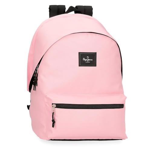 Pepe Jeans Aris Colorful Dwukomorowy Plecak Na Laptopa 15,6 cala Różowy 31 x 44 x 17,5 cm Poliester by Joumma Bags, Różowy kolor, dwukomorowy plecak na laptopa