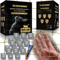 Pozostałe akcesoria dla kotów - Heckermann Zestaw Siatka na balkon dla kotów Heckermann 8x3m + Klej do siatki na balkon dla kotów - miniaturka - grafika 1