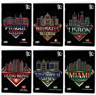 Zeszyty szkolne - Zeszyt A4 40k kratka Miasta lakier MarMar - miniaturka - grafika 1