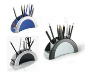 Podkładki na biurko - Durable PRZYBORNIK NA BIURKO VEGAS SREBRNY - miniaturka - grafika 1