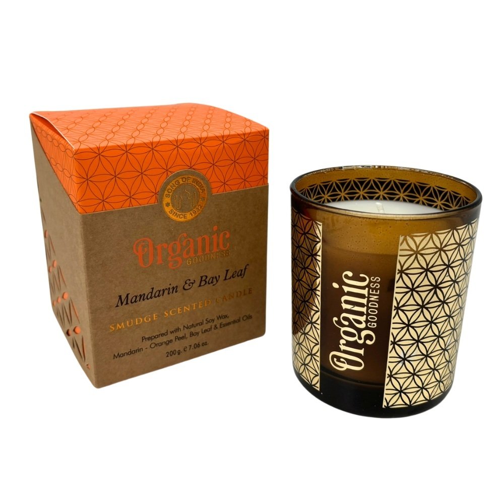 ARÔME Świeca zapachowa Organic Goodness 200 g Mandarynka i liść laurowy
