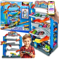 Zabawki konstrukcyjne - Duży Hot Wheels Garaż 4 Poziomowy Zestaw Z Windą Autko Prezent Dla Chłopca + Ebook - miniaturka - grafika 1