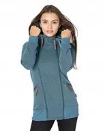 Bluzy damskie - Długa Bluza Damska Rozpinana z Kapturem 372-5 r S - miniaturka - grafika 1