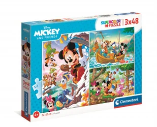 Clementoni Puzzle 3x48 super color Mickey & Przyjaciele 25266 - - Puzzle - miniaturka - grafika 3