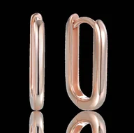 Kolczyki - MINET Rose gold srebrne kolczyki we włoskim stylu - miniaturka - grafika 1