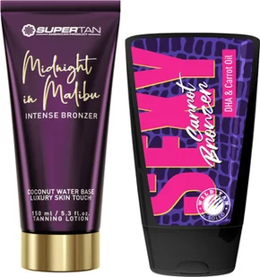 Supertan Midnight in Malibu Mocny Bronzer + Wild Tan Sexy Carrot Gratis - Balsamy i kremy do opalania - miniaturka - grafika 1