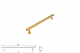 Uchwyt meblowy Siro 2587-230ZN87 efekt szczotkowanego złota - Meble modułowe i akcesoria - miniaturka - grafika 1